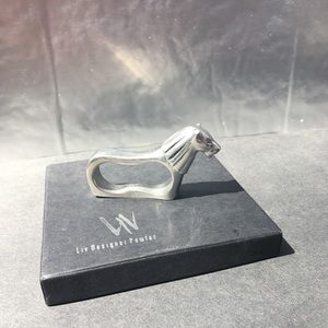 Rare Handcrafted Lioness Napkin Holders